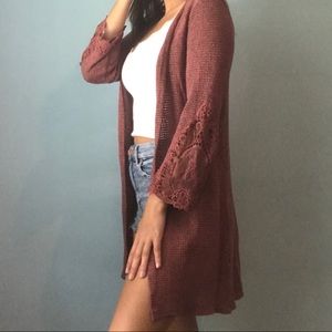 ✨Charlotte Russe red/orange cardigan✨